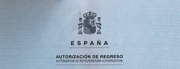 Autorización de regreso: разрешение на выезд